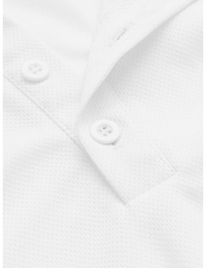 Men Tape Side Button Polo Shirt