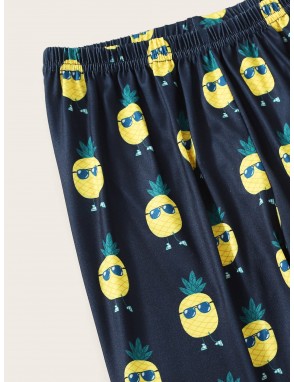 Boys Pineapple Print Pajama Set