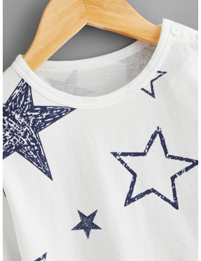 Toddler Boys Star Print Pajama Set