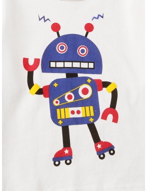 Toddler Boys Robot Print Pajama Set