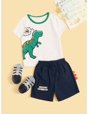 Toddler Boys Dinosaur Graphic Pajama Set
