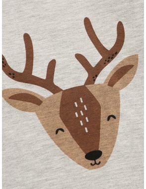 Toddler Boys Cartoon Deer Print PJ Set