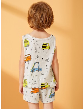 Toddler Boys Allover Car Pajama Set