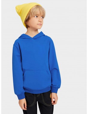 Toddler Boys Plain Hooded Sweatshirt