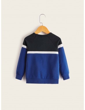 Toddler Boys Cut And Sew Raglan Sleeve Sweatshirt